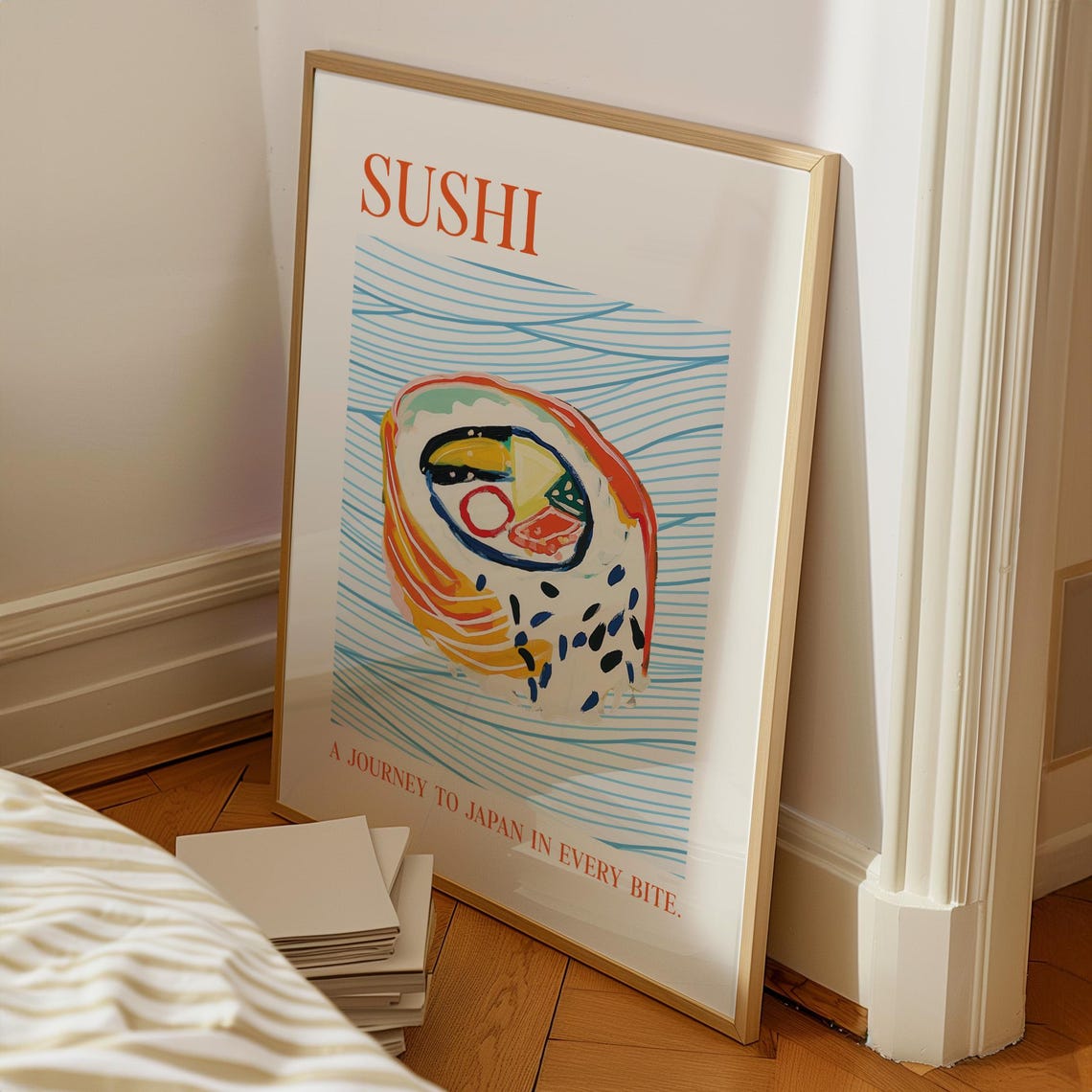 Sushi A Journey To Japan In Every Bite Colorful Maki Food Poster - Image 2