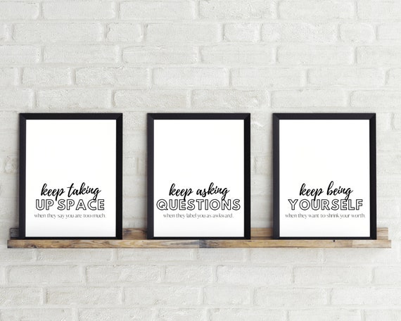 Feminist Quote Poster, Empowered Women Wall Art