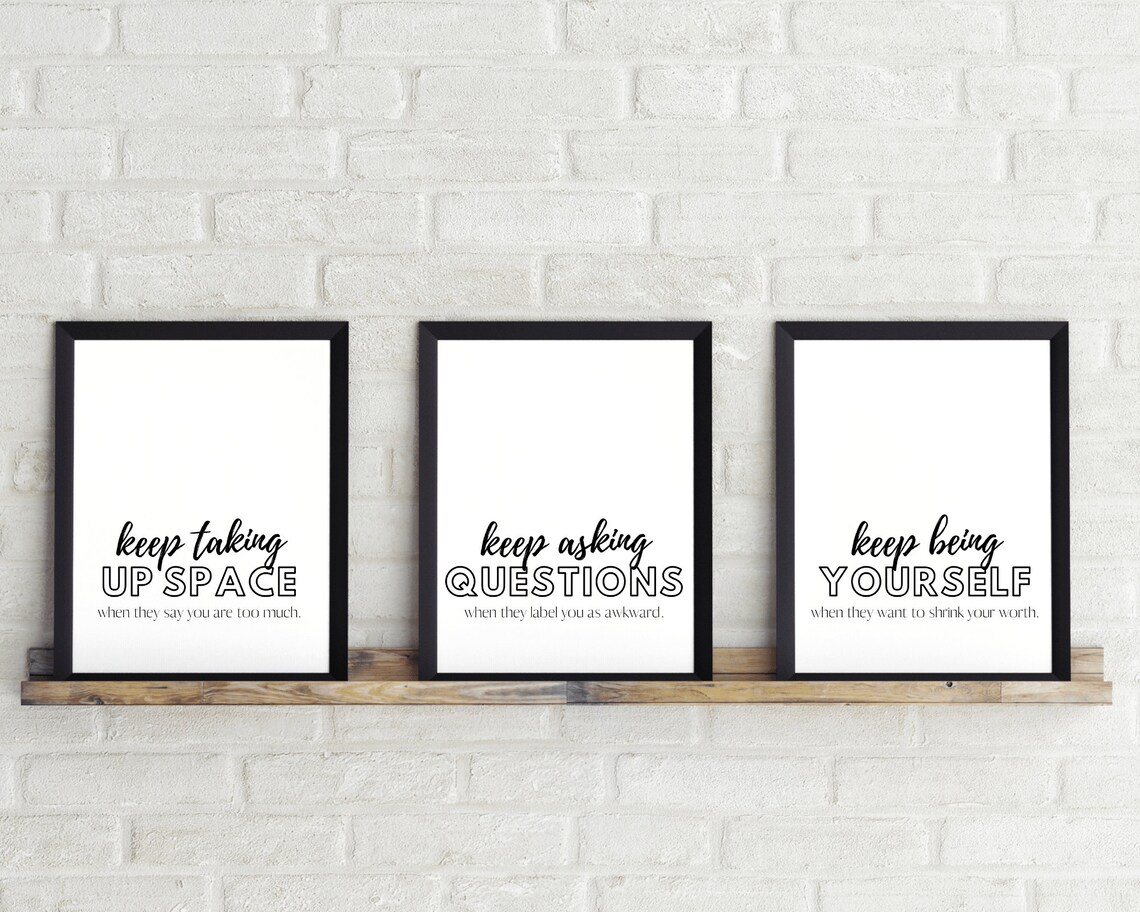 Feminist Quote Poster, Empowered Women Wall Art