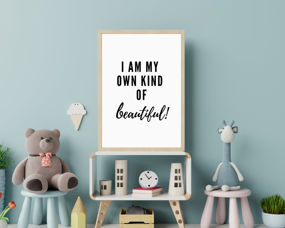 I Am My Own Kind Of Beautiful Quote Self Love Teen Girl Wall Art Poster - Image 3