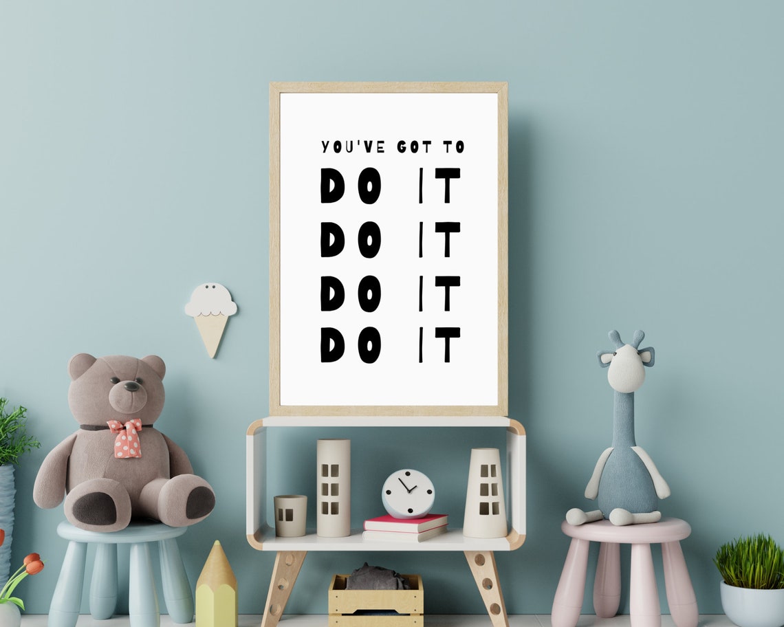 Youve Got To Do It Repeated Bold Black Motivational Typography Poster - Image 2