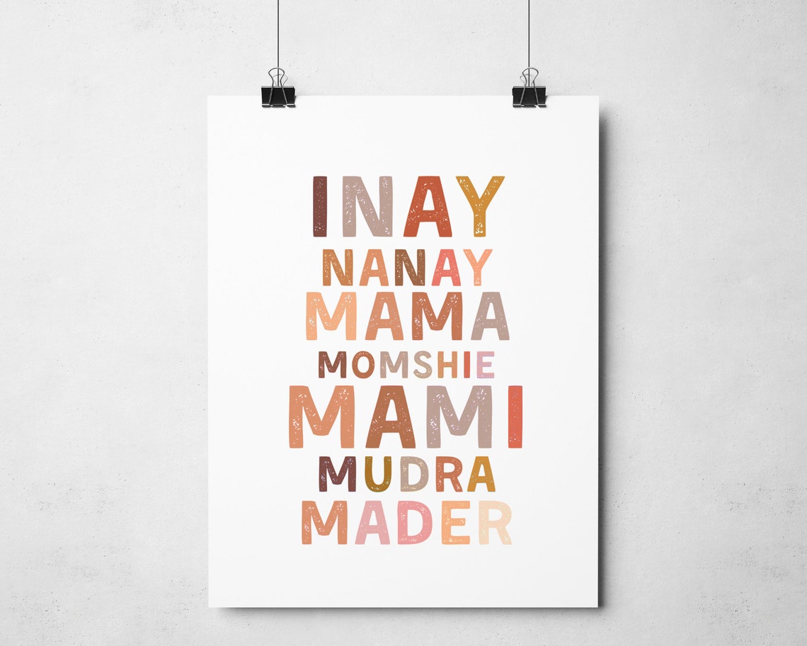 Filipino Mom Mothers Day Gift Poster Typography Graphic Art - Image 2