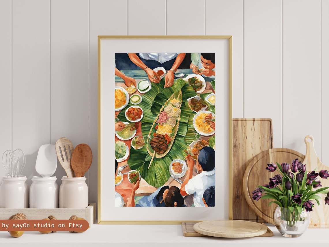 Boodle Fight Filipino Heritage Kitchen Art Print - Image 3
