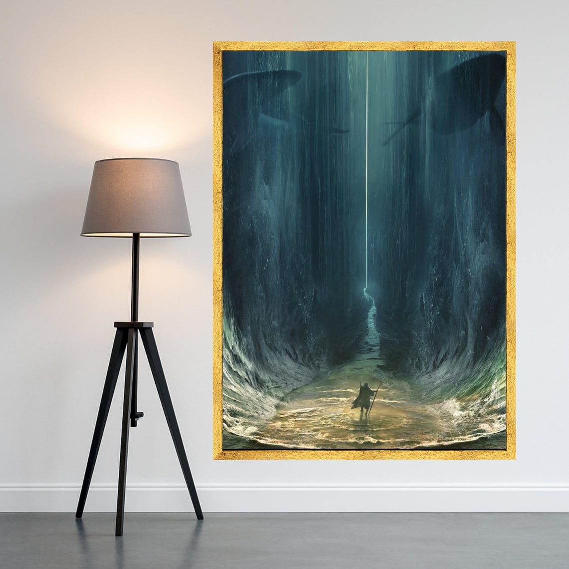 Moses Parting The Red Sea Epic Ocean Waters Biblical Art Print
