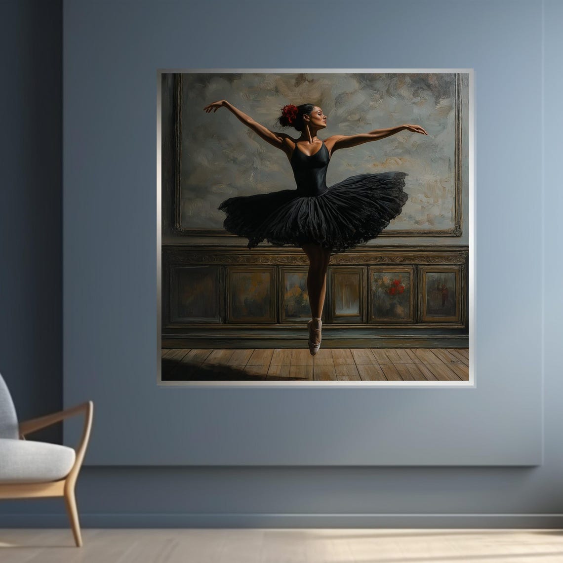 Ballerina Black Tutu Pointe Dance Classical Ballet Art Poster - Image 4