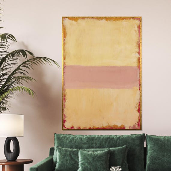 Abstract Color Blocks Minimalist Art Rothko Style Painting Wall Art Design Subtle Color Home Decor Ready To Hang Display