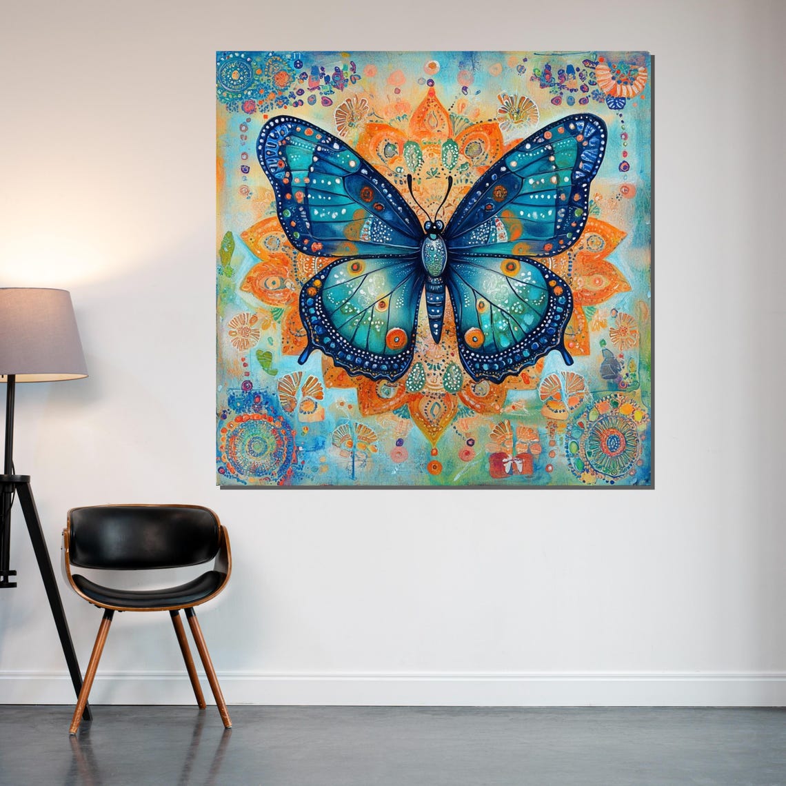 Butterfly Mandala, Boho Decor Art Print - Image 2