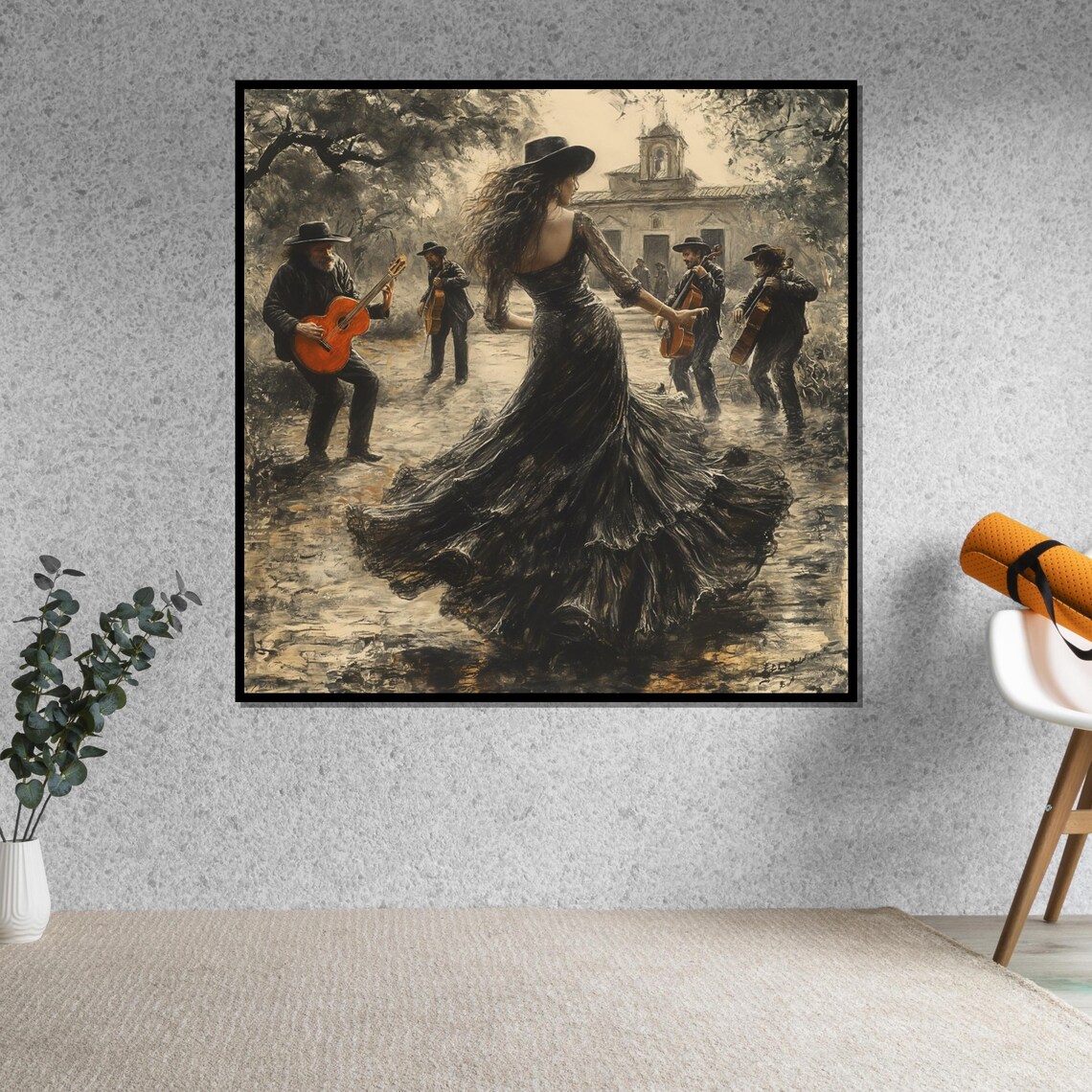 Flamenco Dancer Spanish Music Art Print, Dance Scene - Image 5