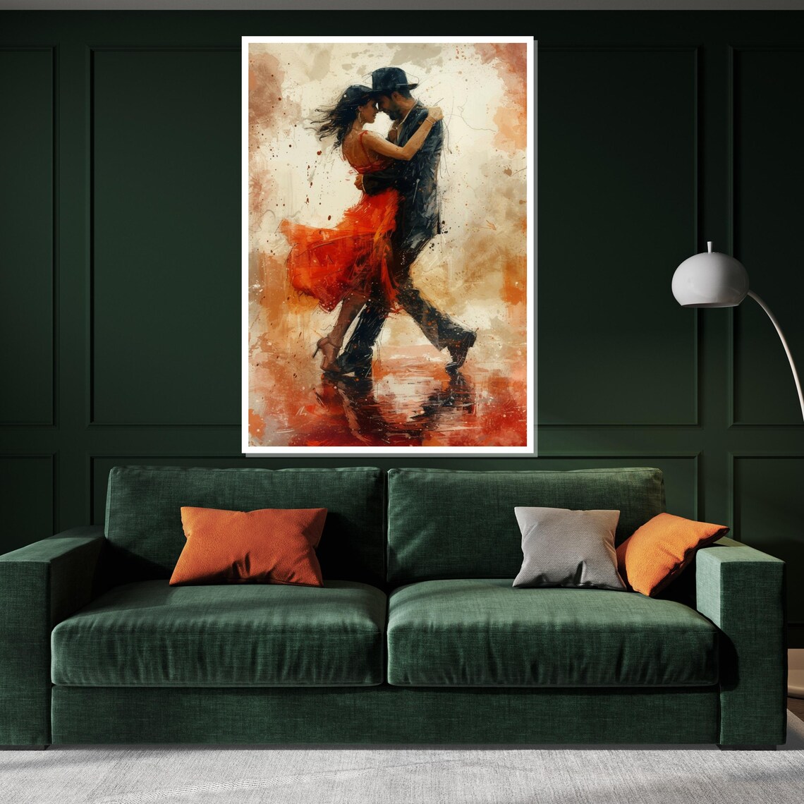 Tango Passion Dance Romantic Couple Art Print - Image 3