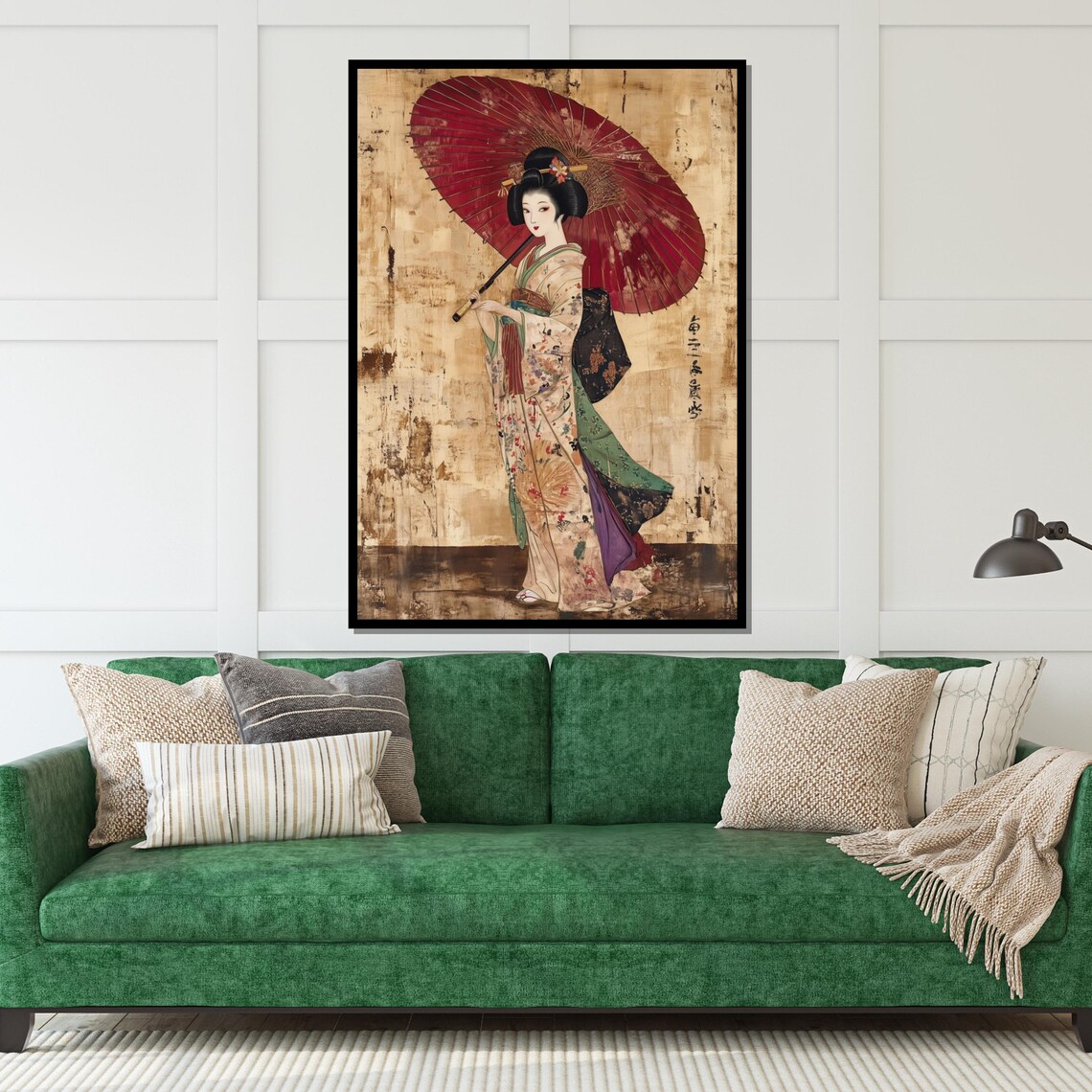 Geisha Umbrella Traditional Japanese Wall Art Print - Image 5