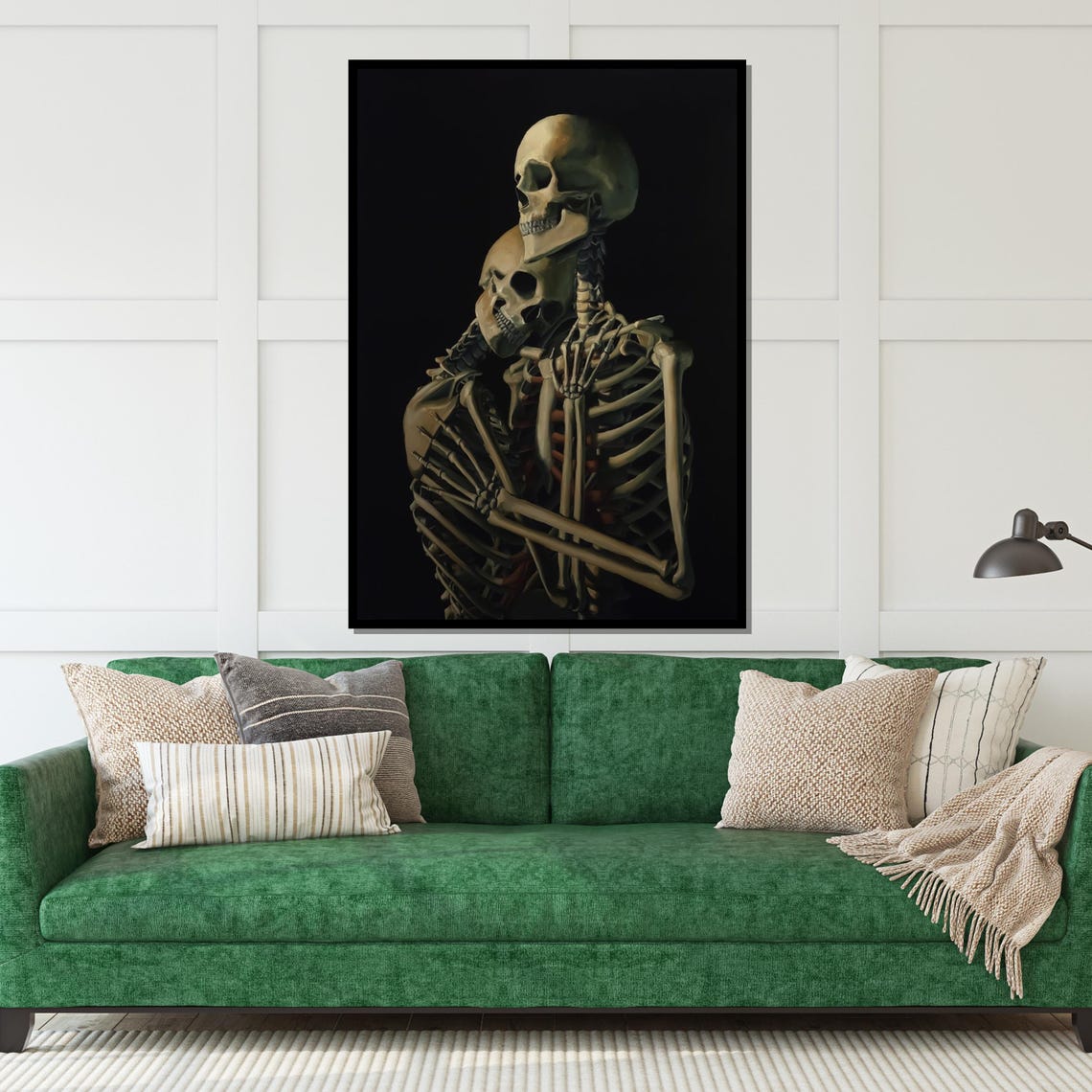 Embracing Skeletons Eternal Love Dark Gothic Romance Art Poster - Image 5