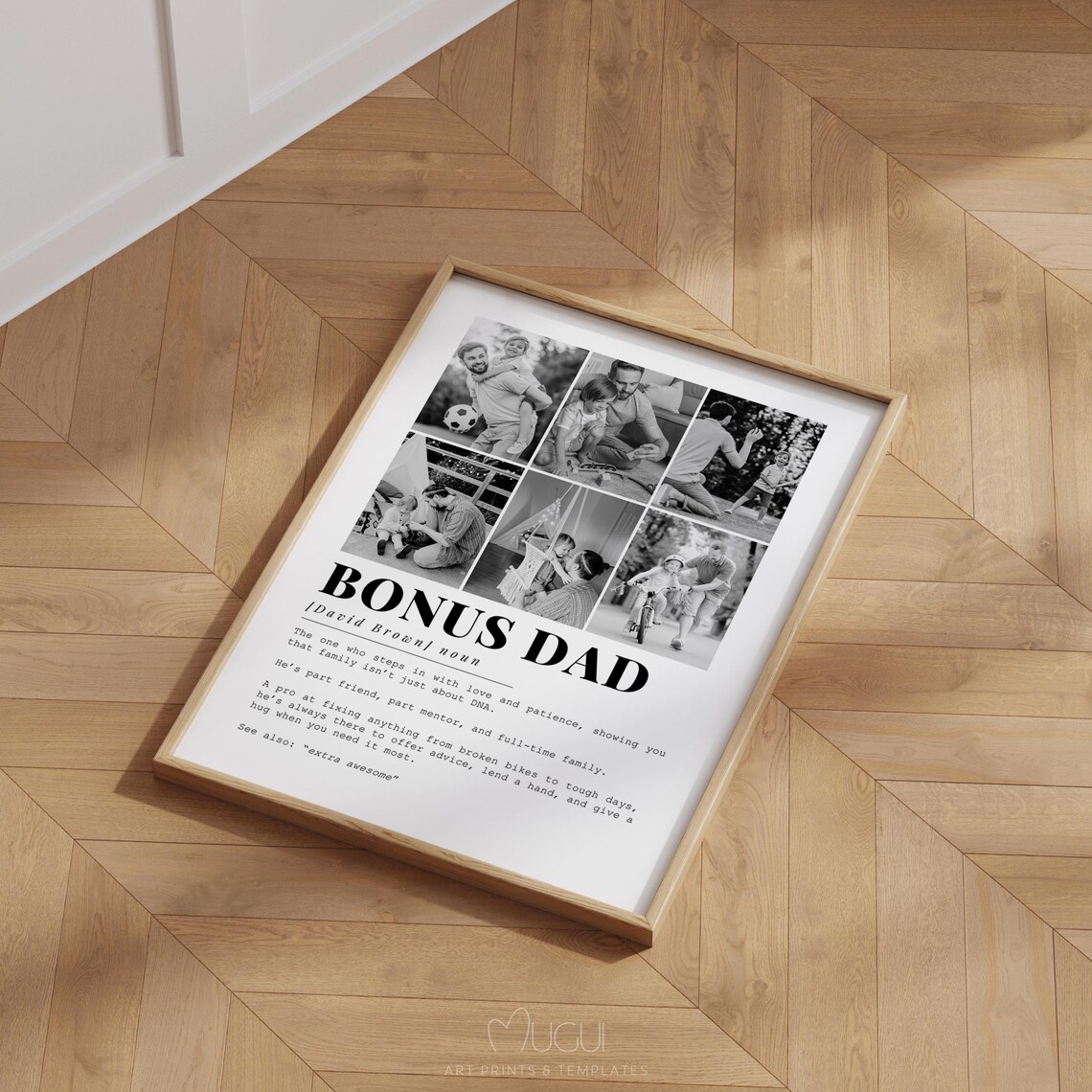 Bonus Dad Definition - Customizable Photo Art - Image 2