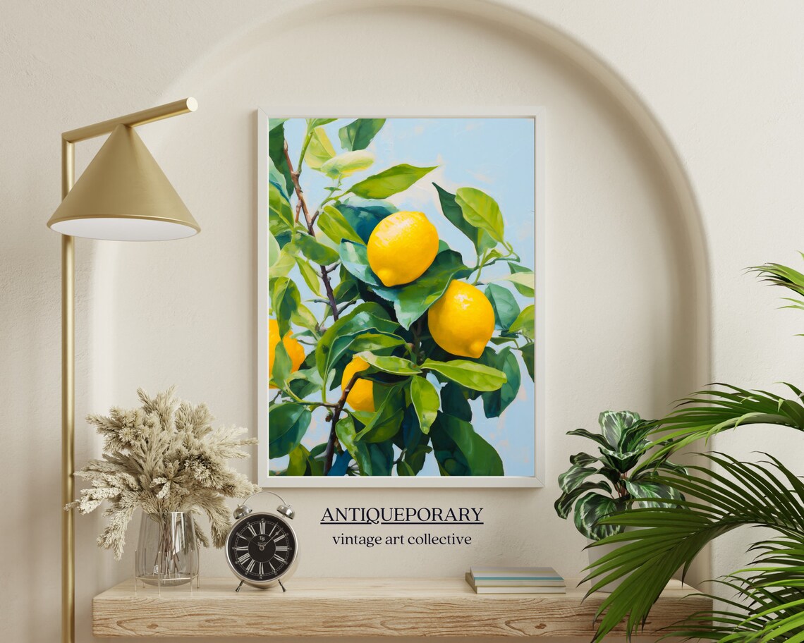 Vintage Lemon Tree Botanical Art Print, Kitchen Decor - Image 4