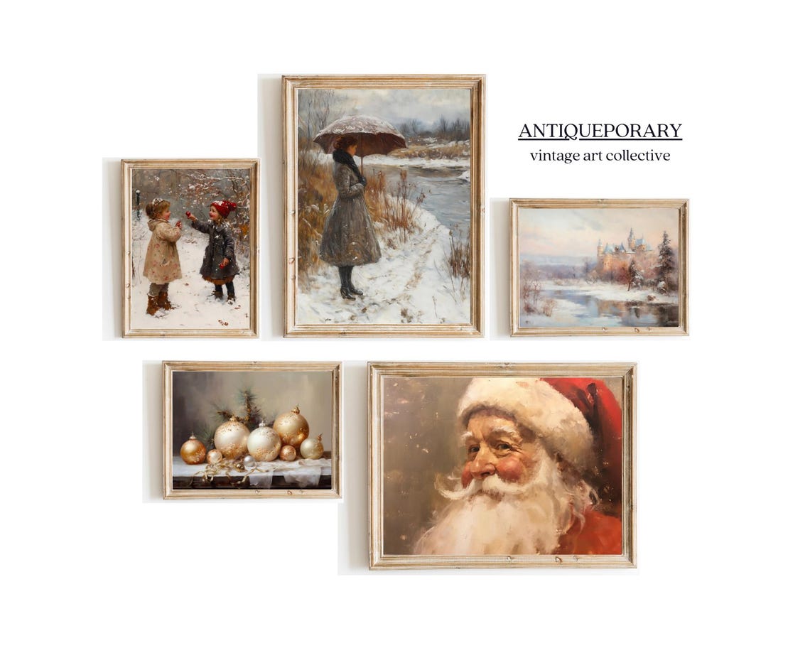 Woman with Umbrella Standing by a Snowy River Winter Scene Poster - Image 4
