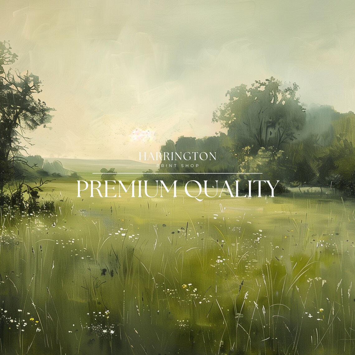 Spring Meadow Wildflower Field Vintage Countryside Oil Painting Poster - Image 4