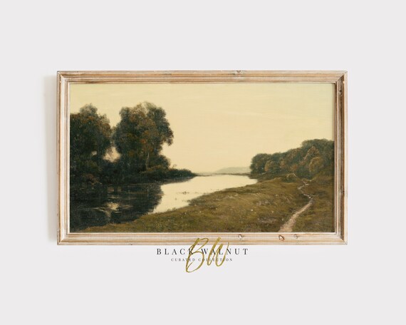 Frame Tv Art Vintage Landscape Painting Spring Field Tv Art Frame Tv Summer Meadow Art Moody Landscape
