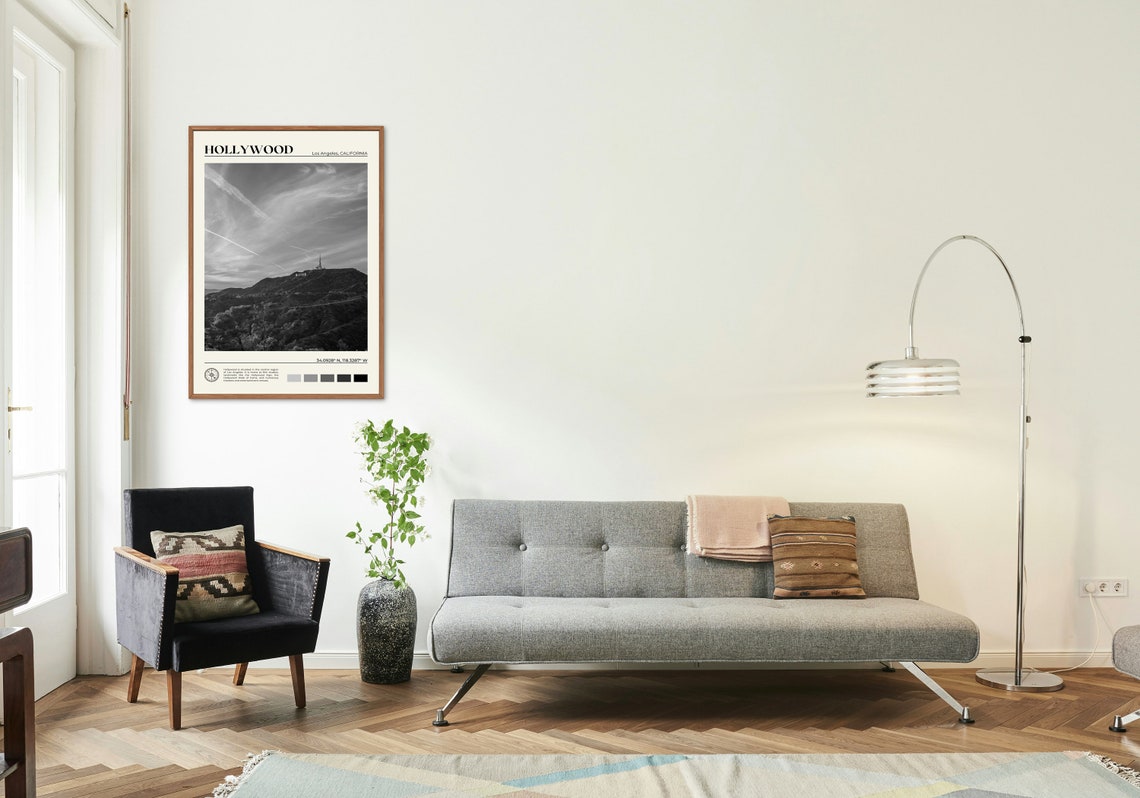 Black And White Hollywood Print Hollywood Wall Art Hollywood Poster Hollywood Photo Hollywood Poster Print Los Angeles California - Image 3