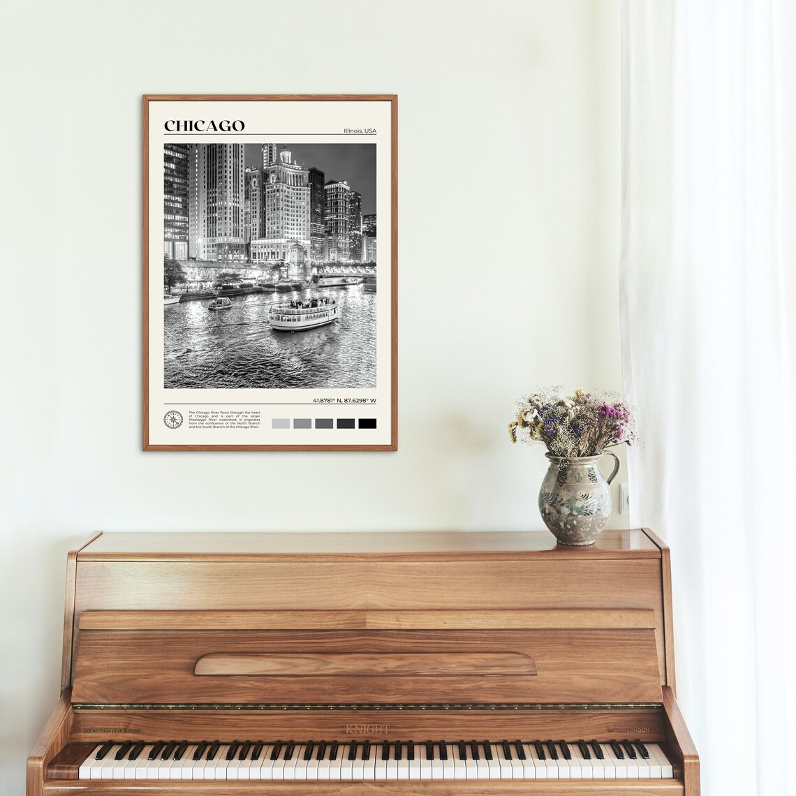 Chicago Black And White Photo Poster Print - Image 2