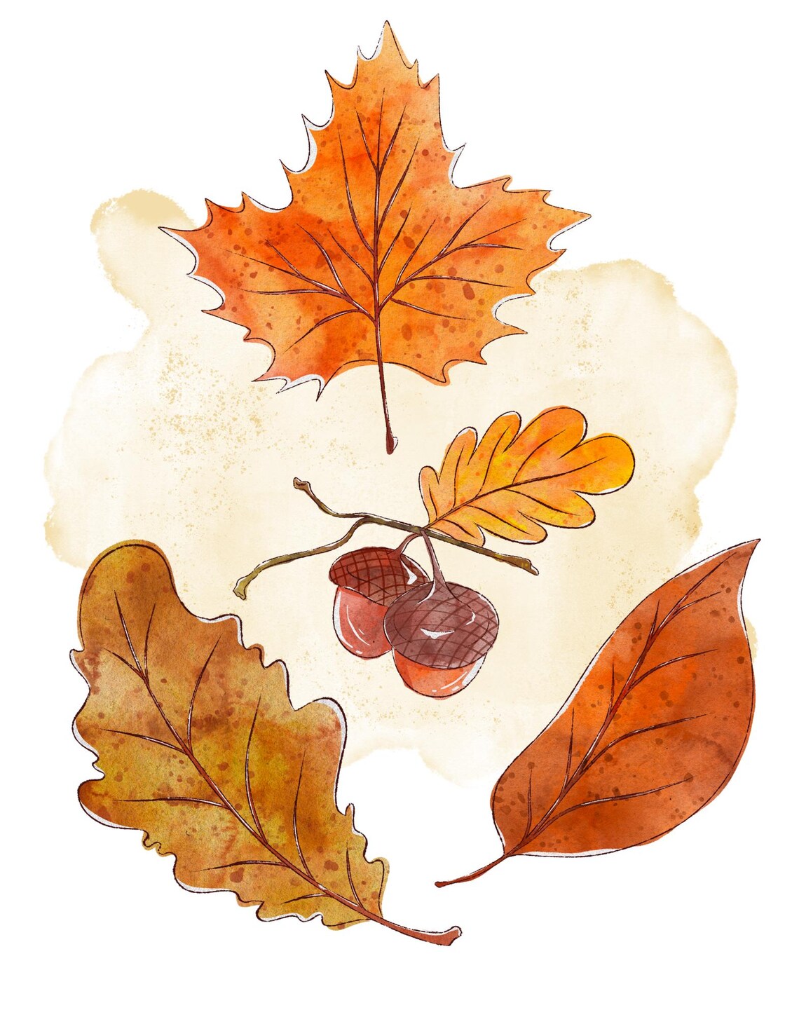 Autumn Leaves Art Print, Farmhouse Fall Decor - Image 2