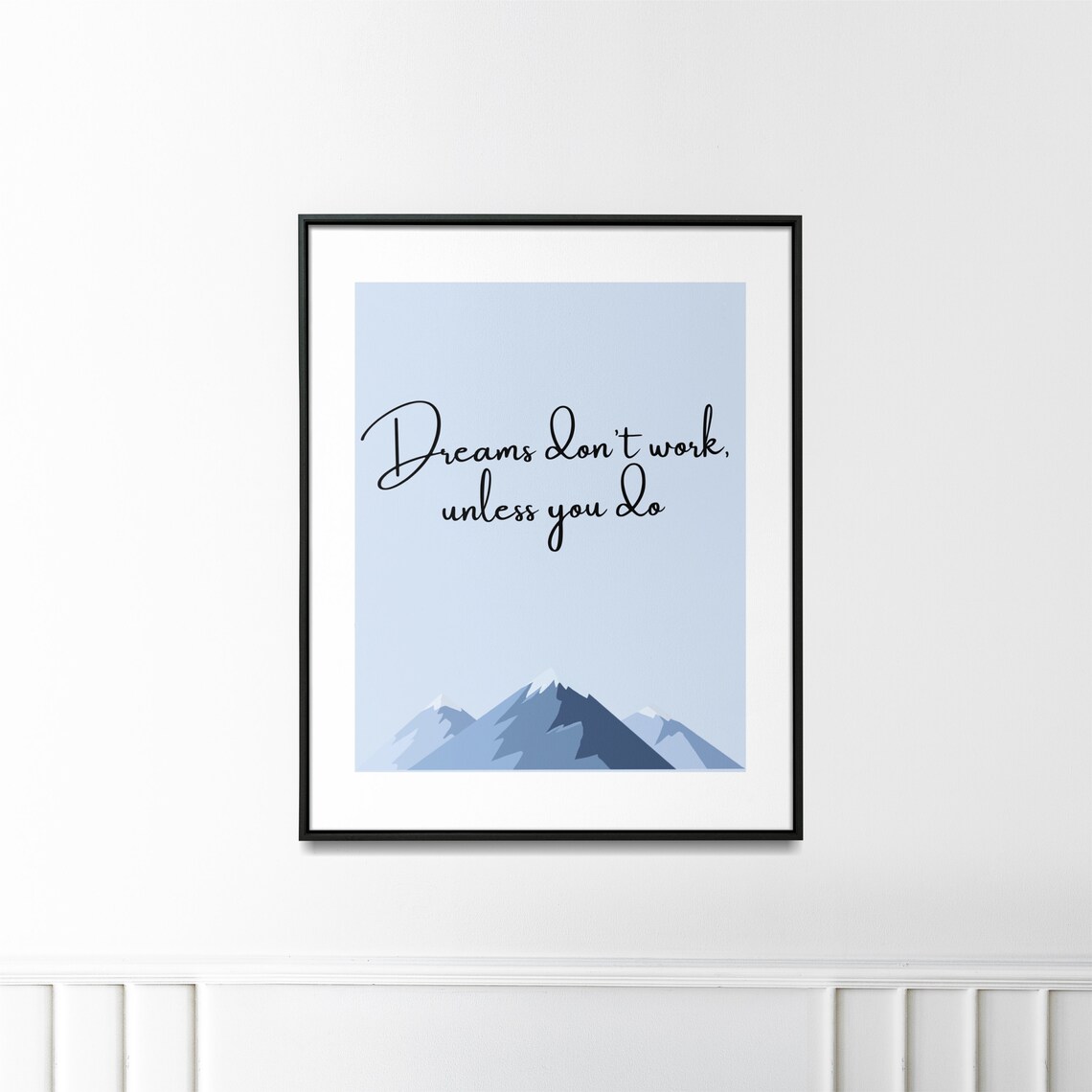 Dreams Don’t Work Motivational Print, Personalized Gift - Image 2