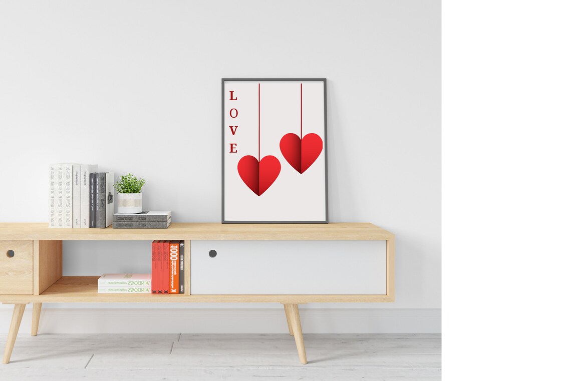 Love Heart Valentines Day Art Print, Heartwarming Decor - Image 3