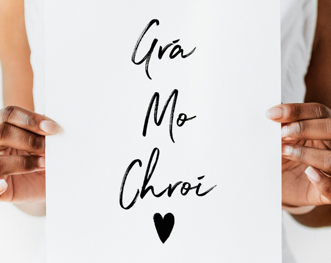 Gr Mo Chro Irish Gaelic Couple Art Print - Image 2