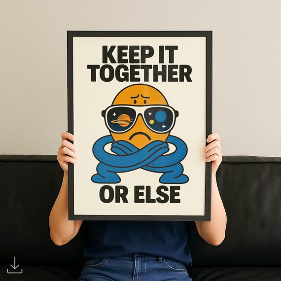 Funny Modernism Wall Art Posters Artful Print Minimal Ironic Typography For Homely Room Poster No 64