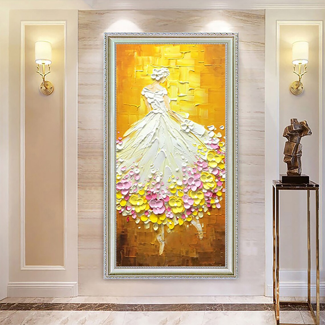 Ballerina Painting, Abstract Floral Wall Art Print - Image 5