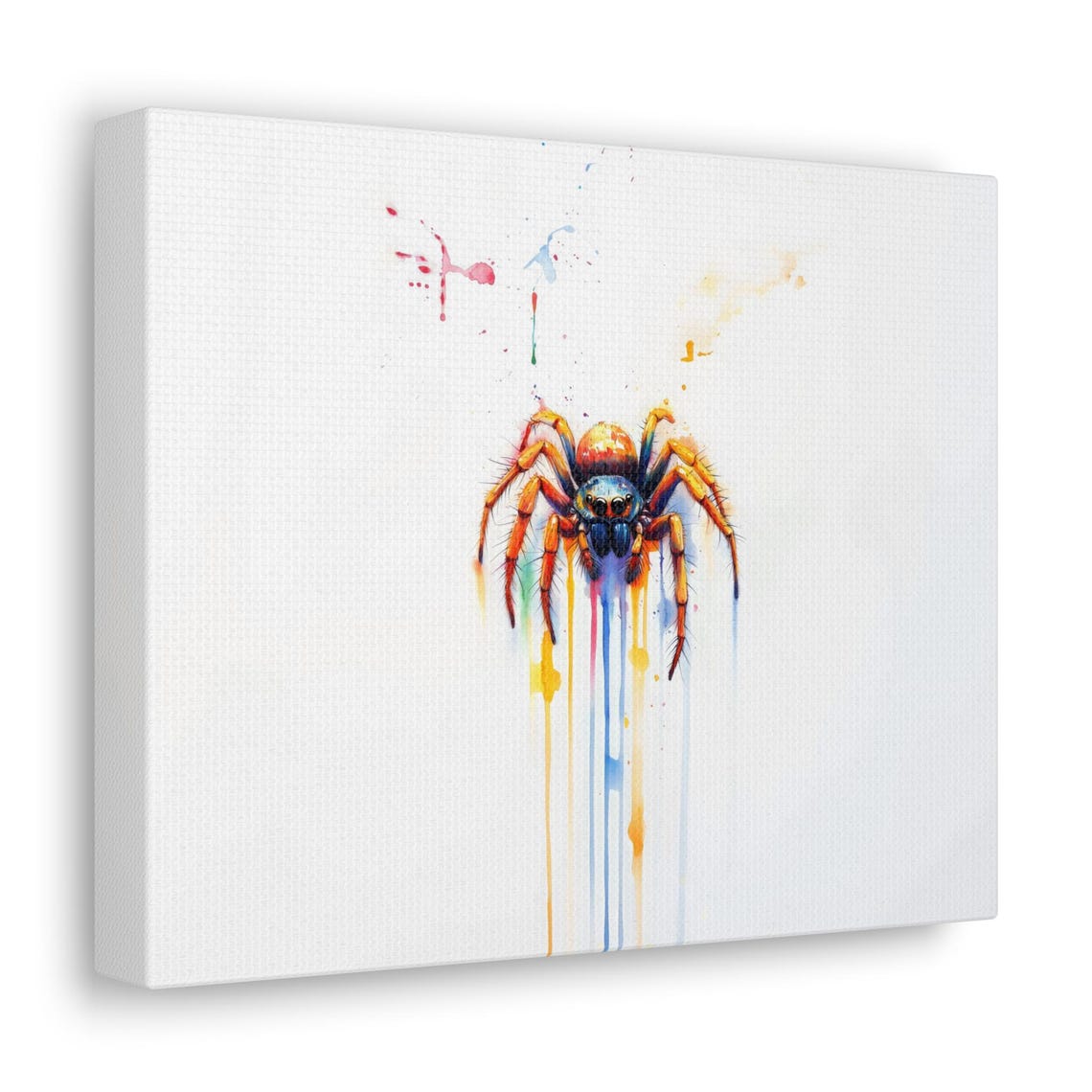 Colorful Watercolor Spider Dripping Paint Abstract Art Poster - Image 3