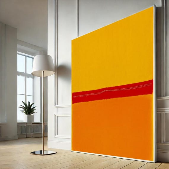Mark Rothko Abstract Print Yellow Orange Color Field Canvas Modern Minimal Wall Art Ready To Hang