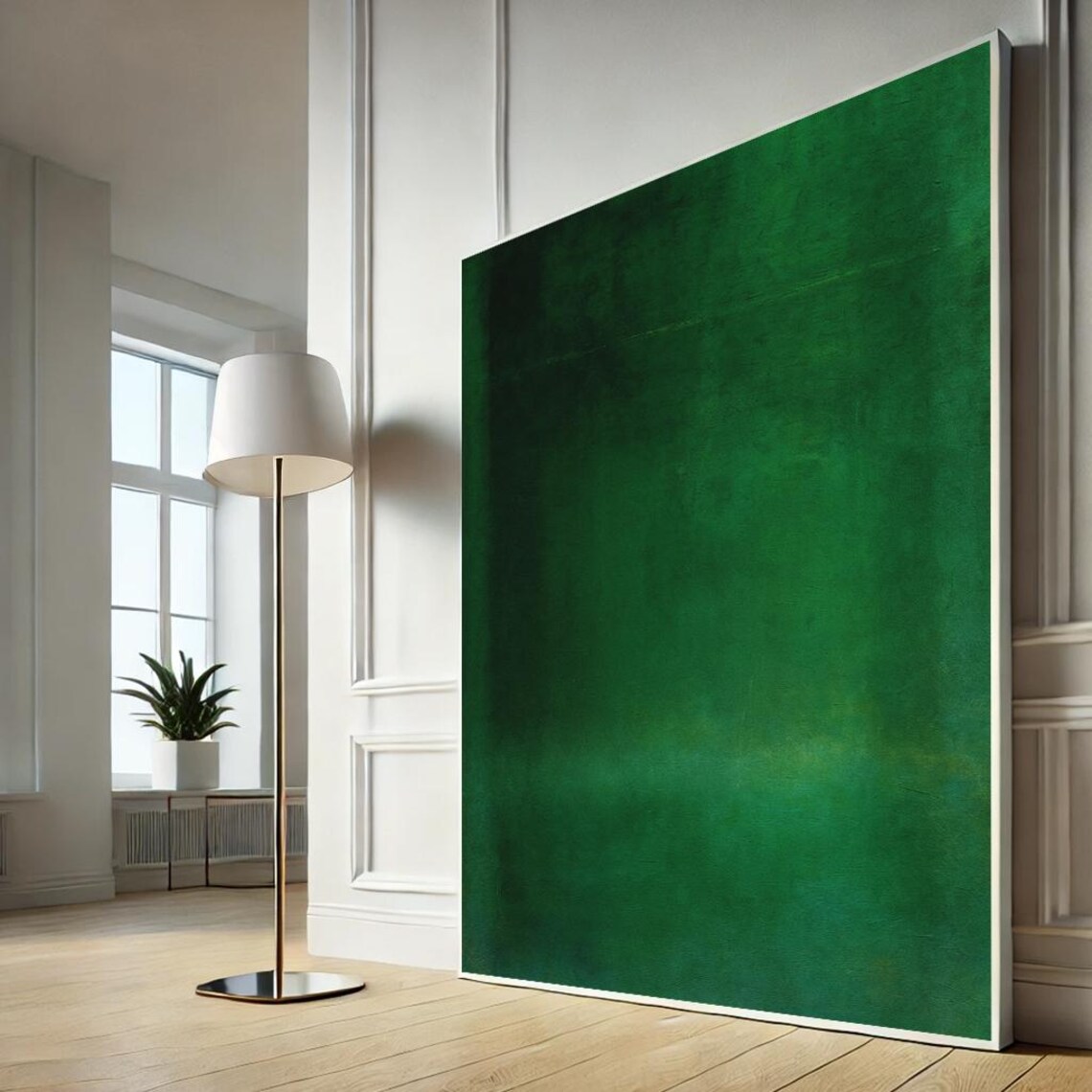 Emerald Green Color Field Abstract Rothko Style Minimalist Art Poster