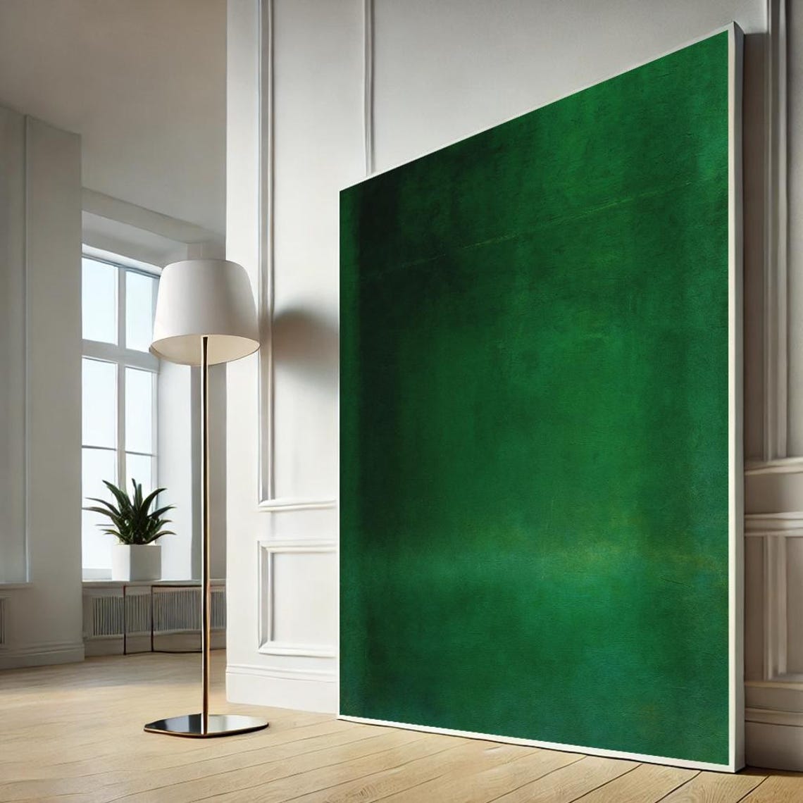 Mark Rothko Canvas Wall Art Print Green Abstract Minimalist Modern Living Room Decor