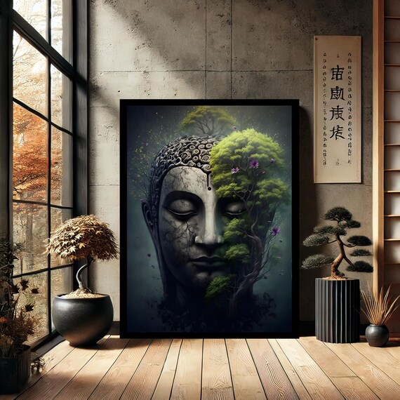Colorful Buddha Buddhism Canvas Print Painting Wall Art Modern Abstract Home Decor