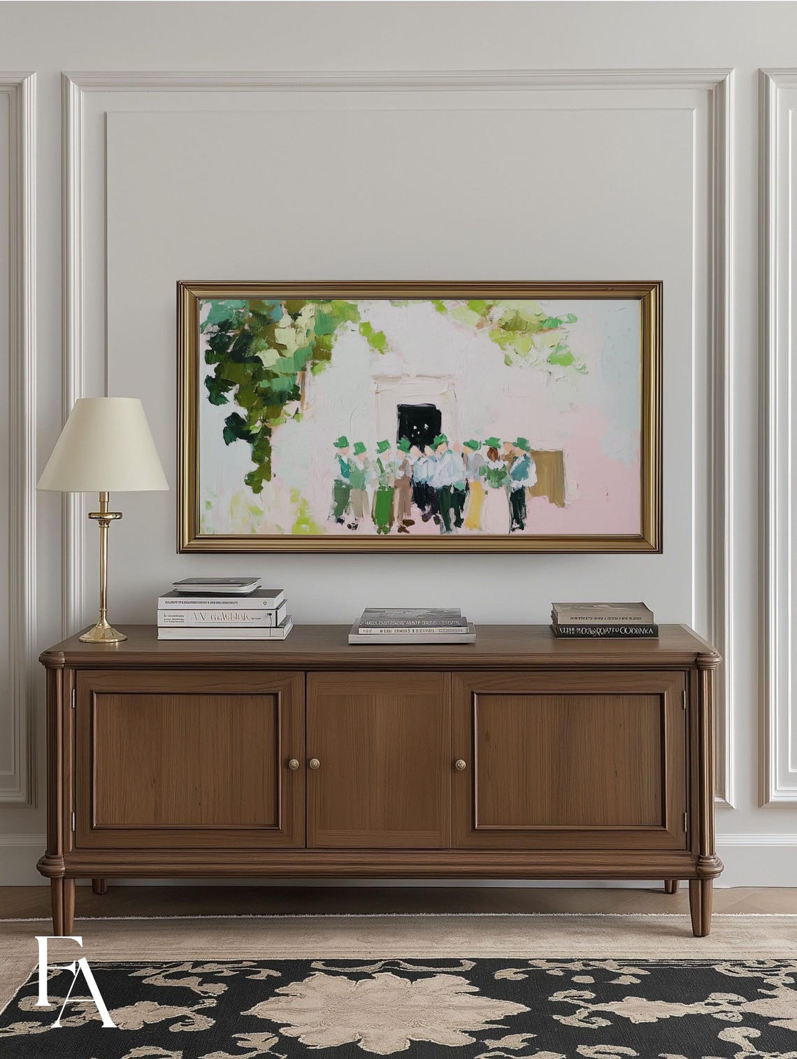 Saint Patricks Day Green Celebration Abstract Parade Painting Wall Art - Image 2