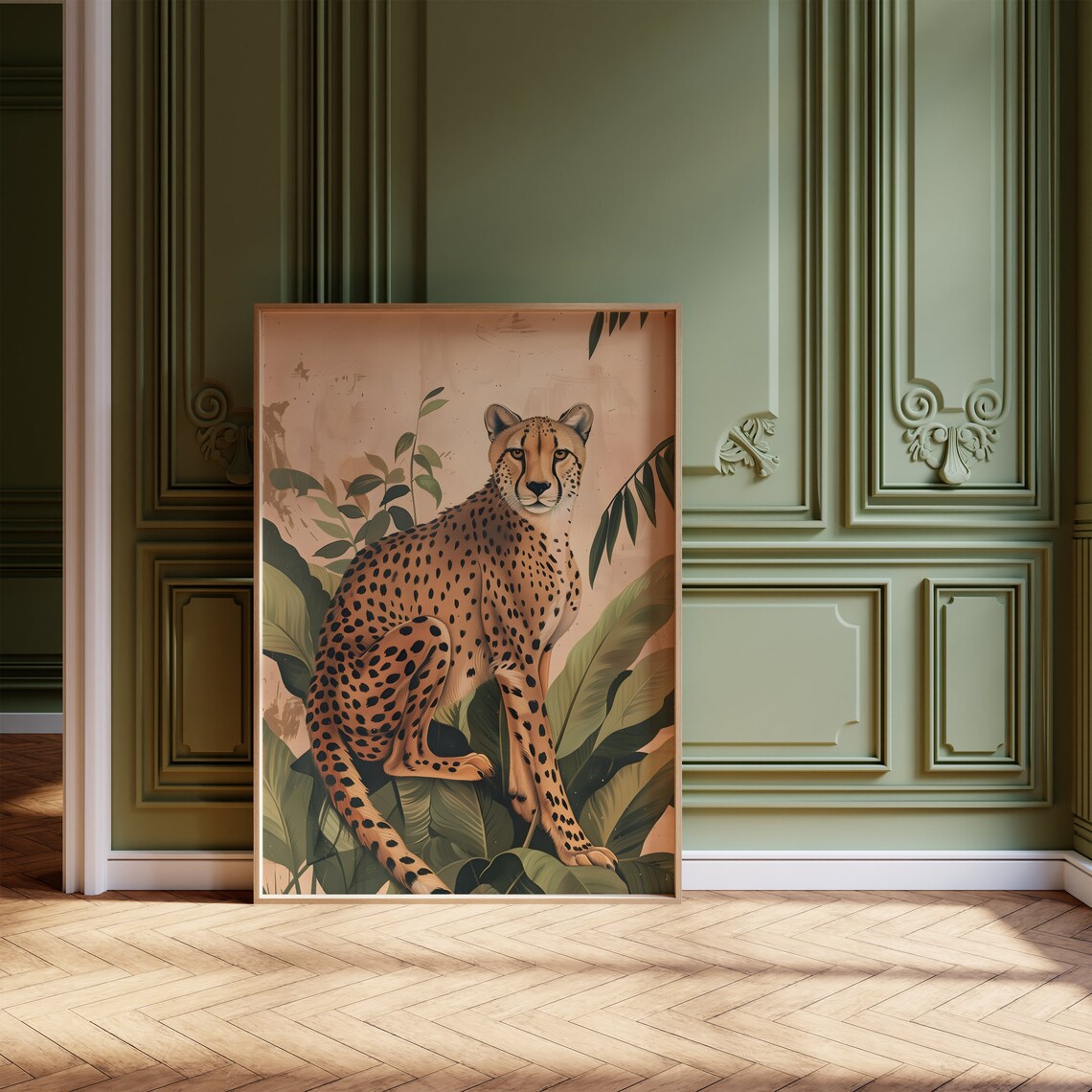 Cheetah Jungle Print, Vintage Safari Leopard Art Print - Image 4