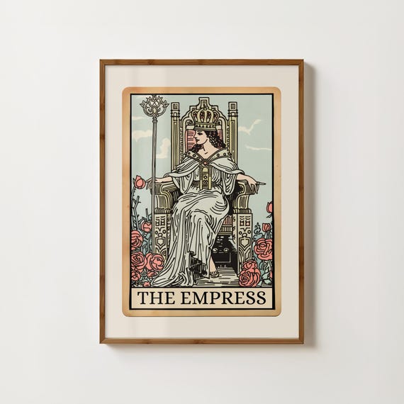 The Empress Tarot Card, Mystical Wall Art Print