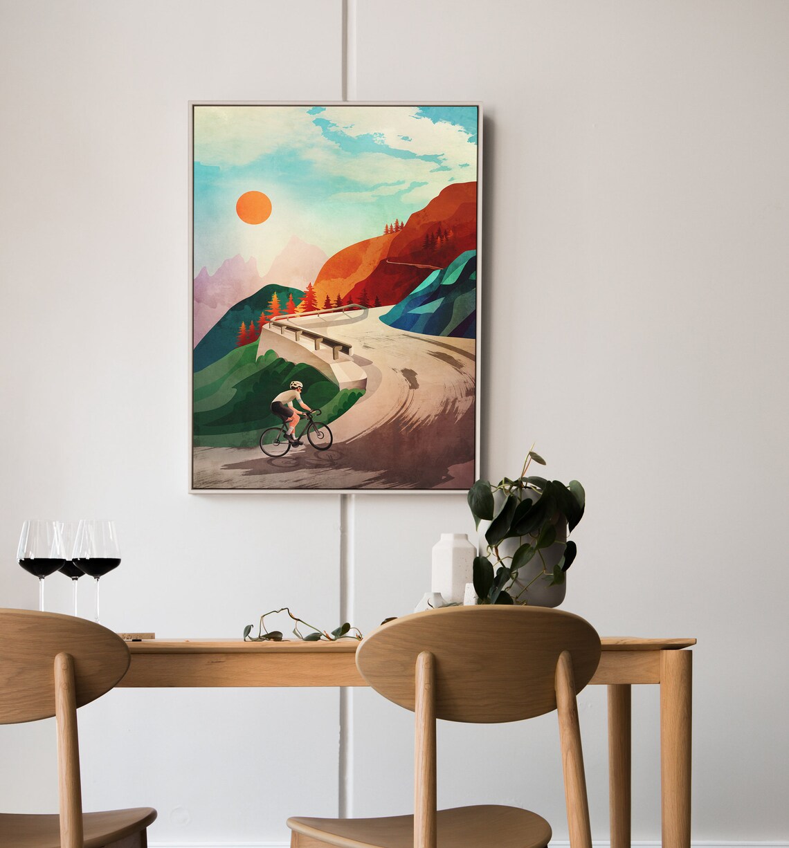 Solo Ascent Cycling Art Print, Sports Wall Decor - Image 2