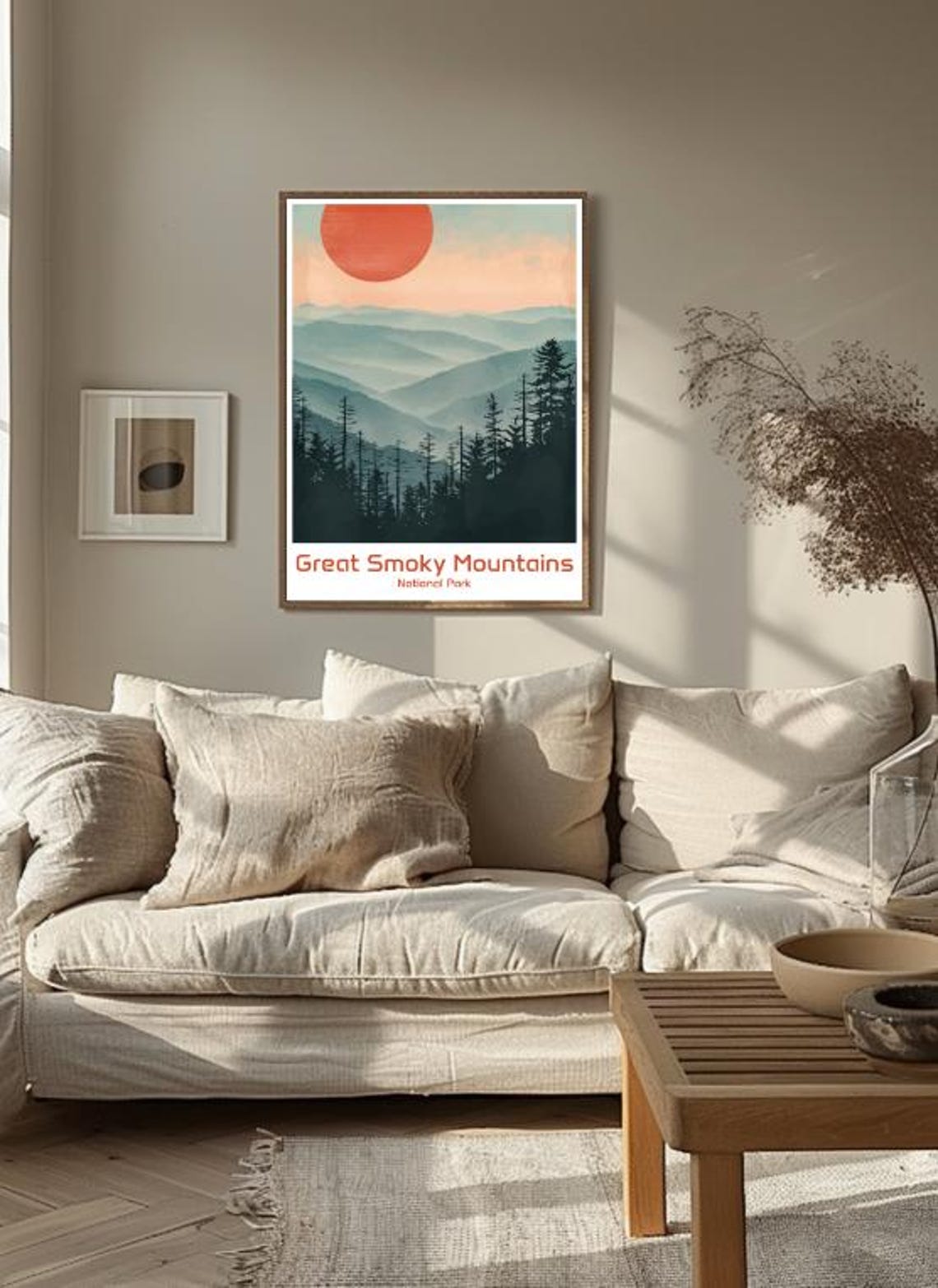 Great Smoky Mountains National Park Misty Sunset Travel Poster - Image 3