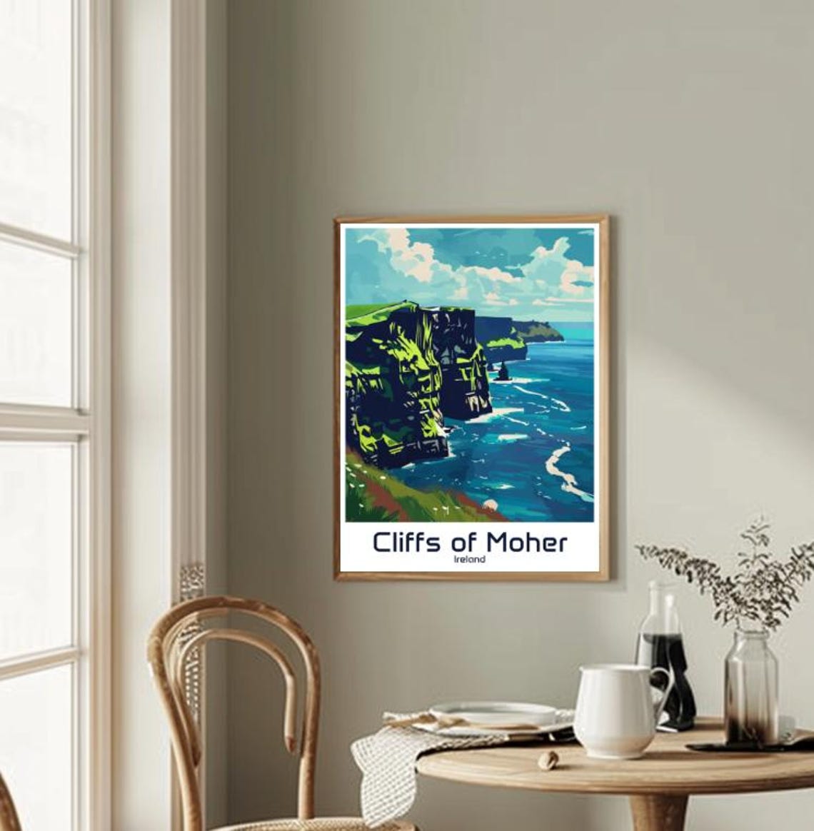 Cliffs Of Moher Ireland Dramatic Atlantic Coast Vintage Travel Poster - Image 2