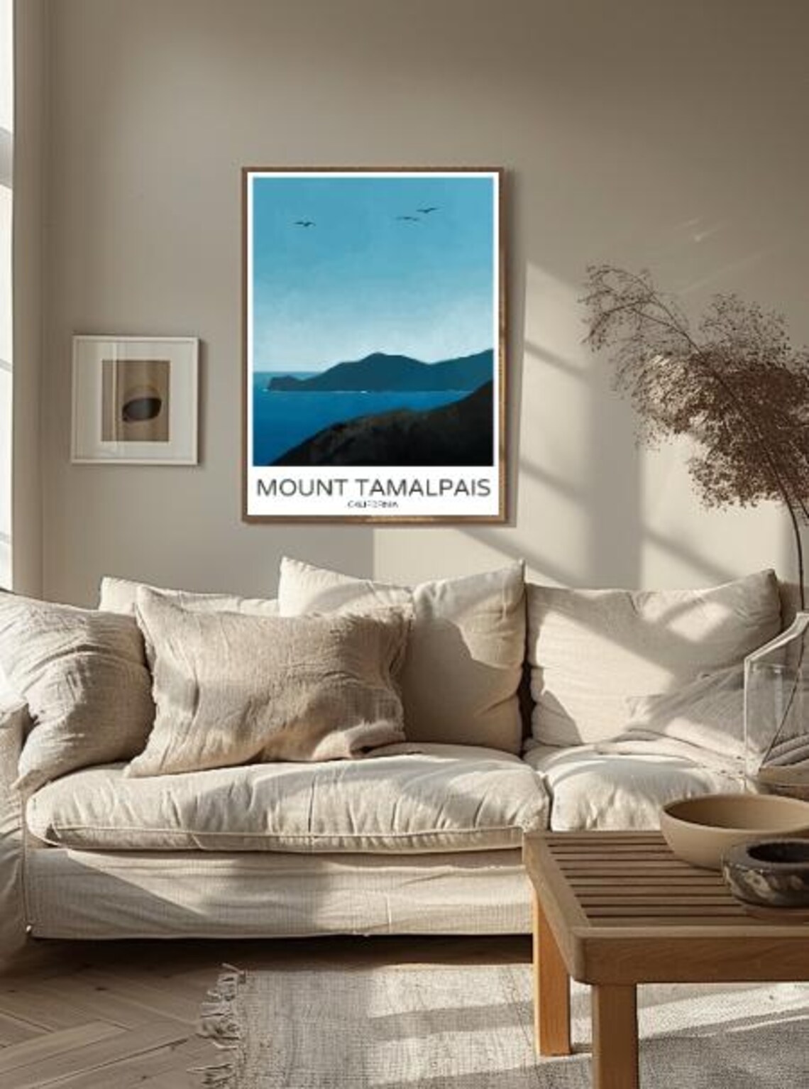 Mount Tamalpais California Coastal Headland Minimalist Travel Poster - Image 2