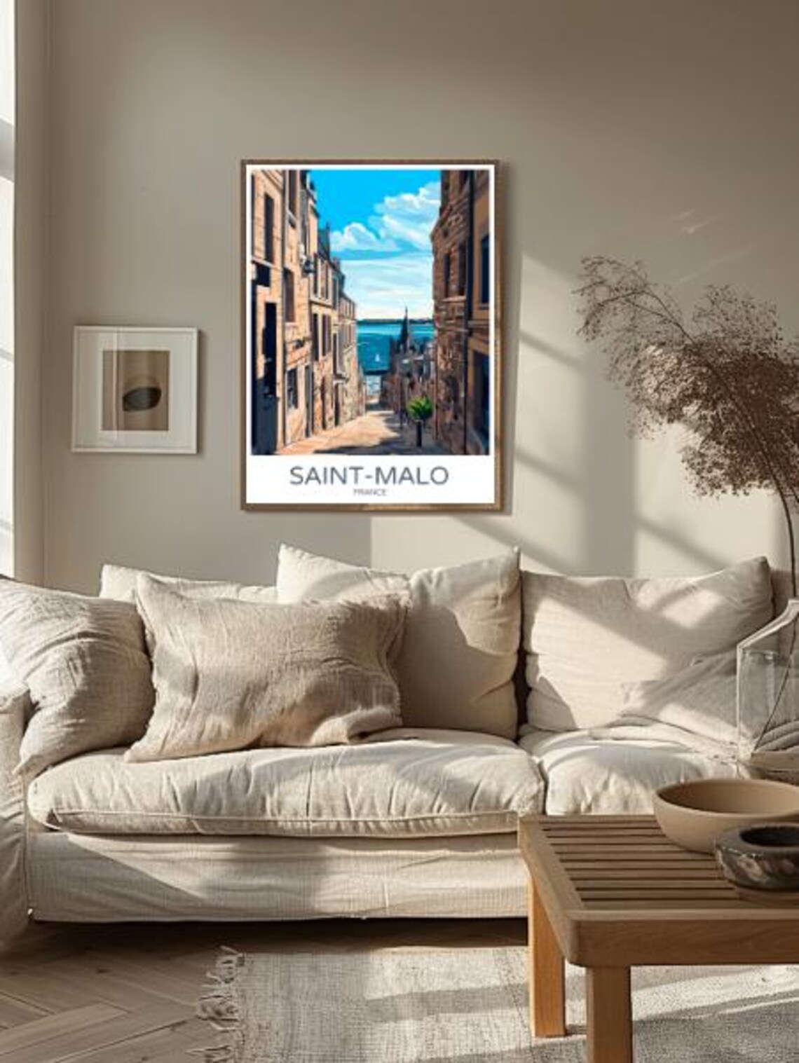 Saint Malo France Historic Stone Lane Harbor Walled City Travel Poster - Image 2