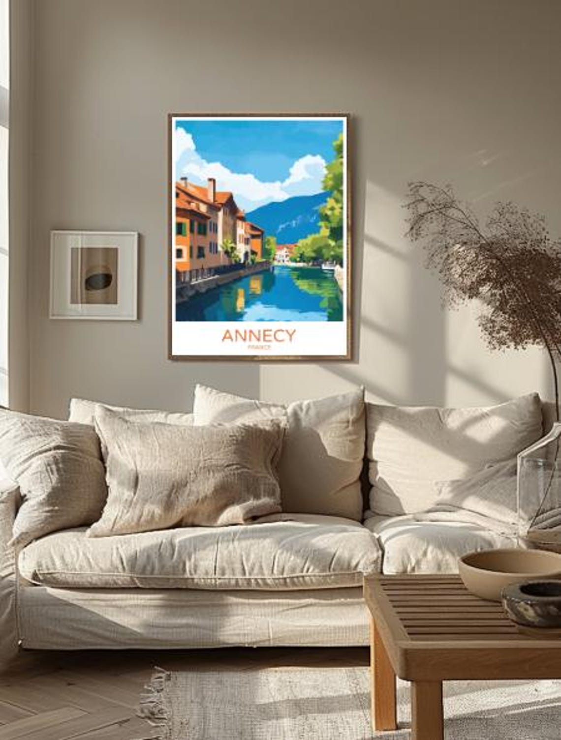 Annecy France Travel Poster Charming Wall Art Of Lake And Old Town French Alps Print Scenic Decor European Vacation Gift - Image 2
