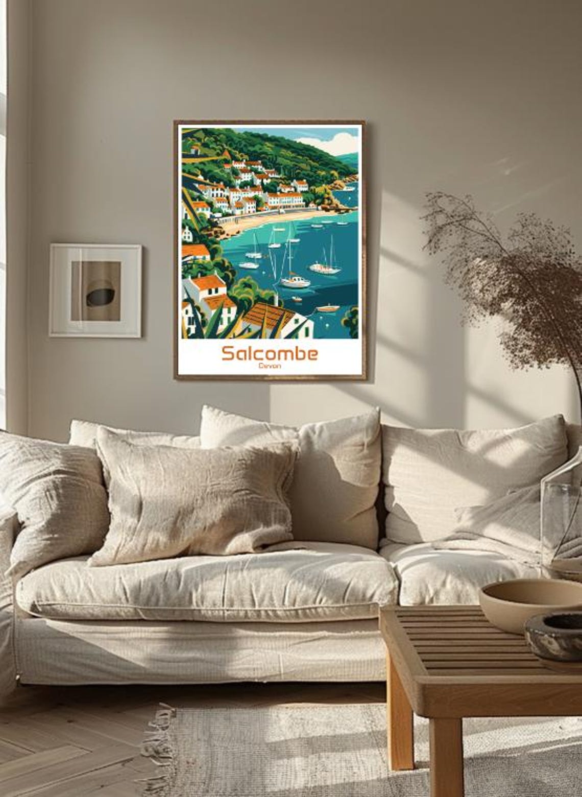 Salcombe Devon English Seaside Harbor Sailing Vintage Travel Poster - Image 3
