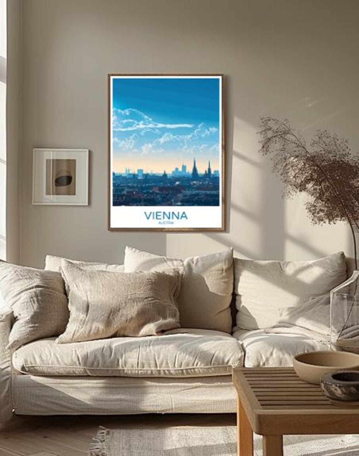 Vienna Austria Skyline Travel Poster With Cathedral Spires At Dawn - Image 2