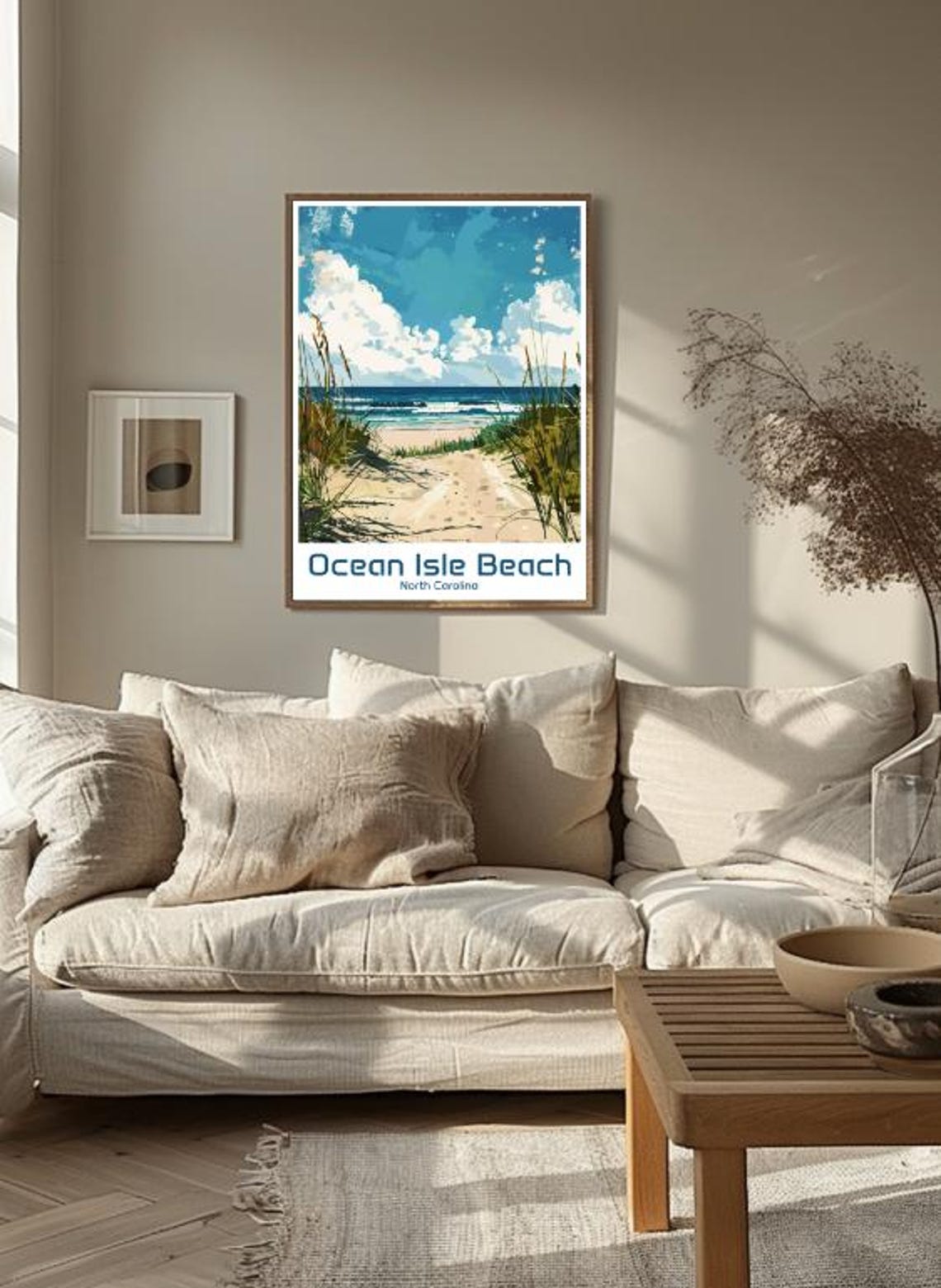 Ocean Isle Beach North Carolina Dune Path Ocean View Art Poster - Image 3