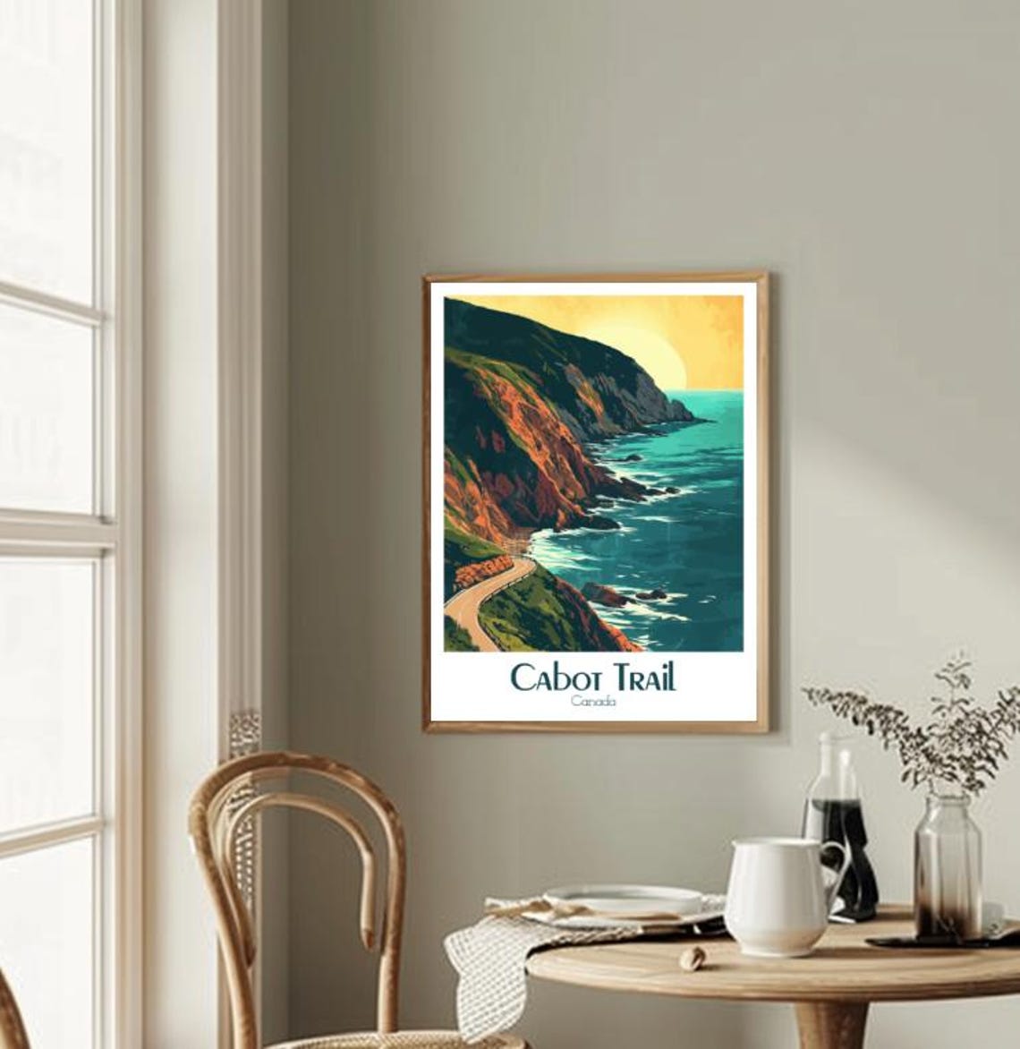 Cabot Trail Winding Along Dramatic Coastal Cliffs Drive Poster - Image 2