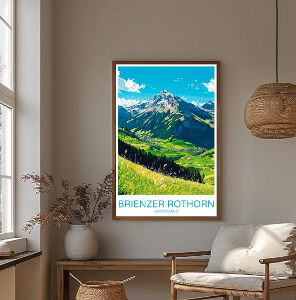 Brienzer Rothorn Switzerland Travel Poster Scenic Wall Art Of Swiss Alps And Mountain Views Swiss Nature Print Outdoor Decor - Image 3