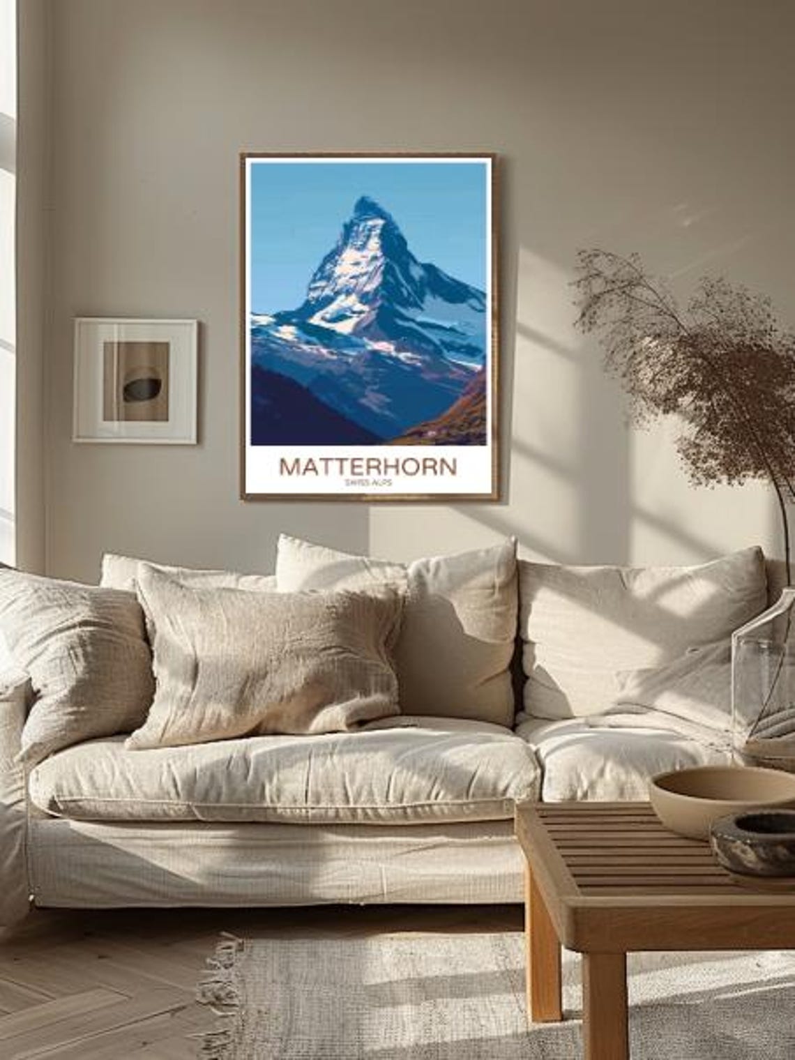 Matterhorn Swiss Alps Iconic Peak Snow Mountain Travel Poster - Image 2