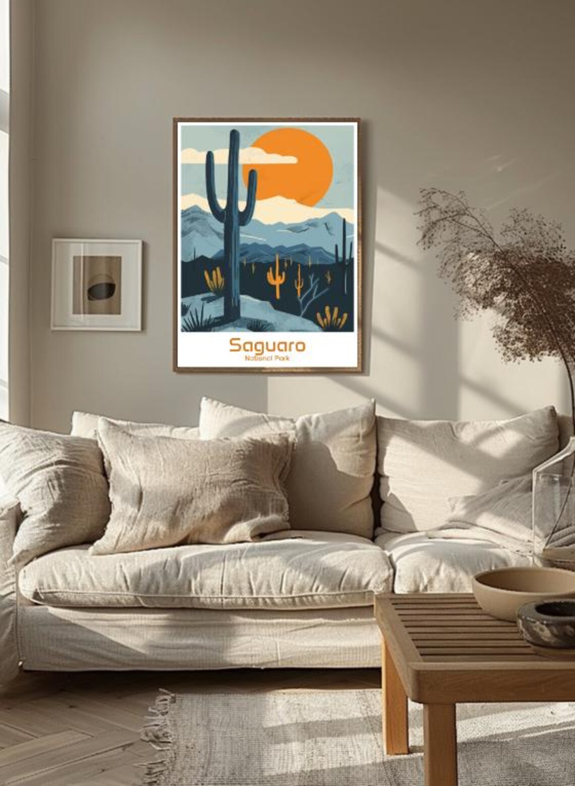 Saguaro National Park Travel Posterarizona Desert Wall Art Cactus Landscape Print Nature Decor Hiking Adventure Usa Travel Gift - Image 3