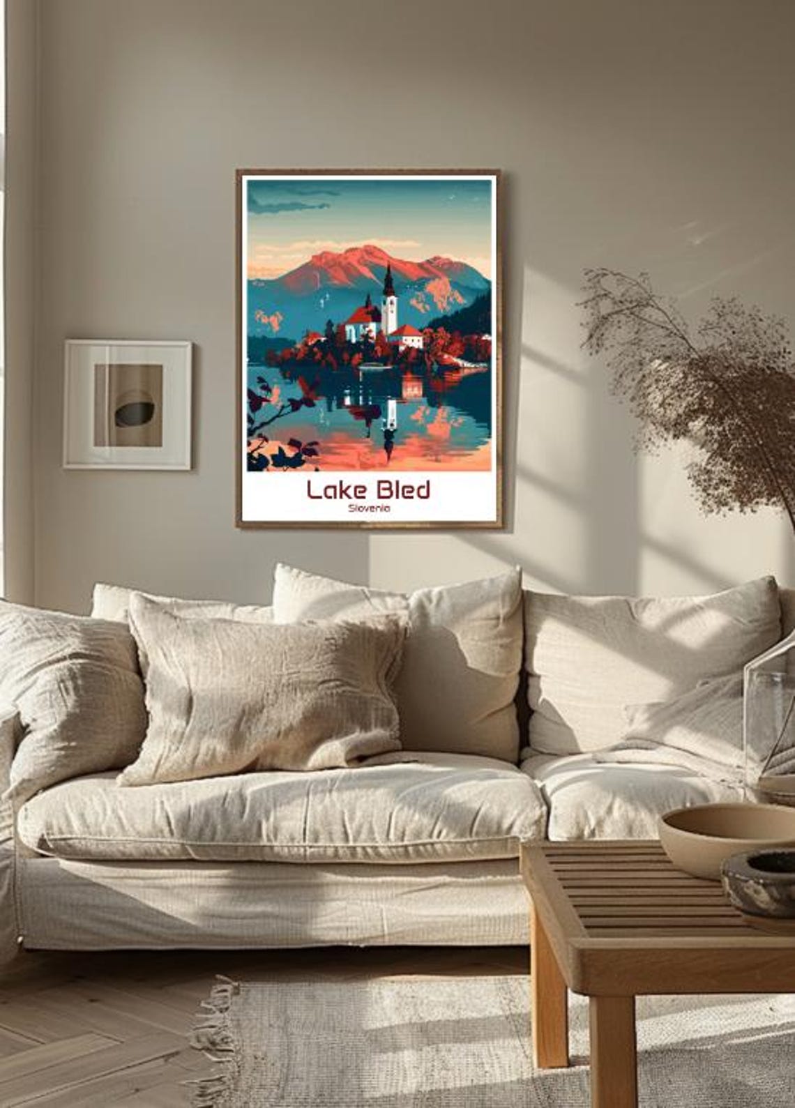 Lake Bled Slovenia Island Church Sunset Reflection Travel Poster - Image 3